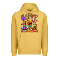 Antique Gold Happy Hallothanksmas coffee cups Premium Hoodie - RanaPortraitStore