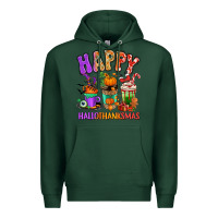 Sports Green Happy Hallothanksmas coffee cups Premium Hoodie - RanaPortraitStore