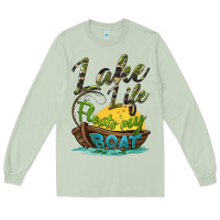 Matcha lake life floats my boat Long Sleeve Tee - BarkalooDesign