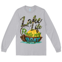 Moon Dust lake life floats my boat Long Sleeve Tee - BarkalooDesign