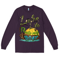 Plum lake life floats my boat Long Sleeve Tee - BarkalooDesign