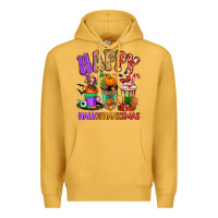 Mustard Happy Hallothanksmas coffee cups Premium Hoodie - RanaPortraitStore