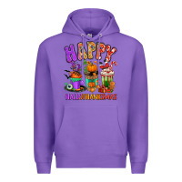 Purple Happy Hallothanksmas coffee cups Premium Hoodie - RanaPortraitStore