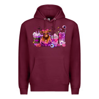 Burgundy Halloween Heifer coffee cups Premium Hoodie - RanaPortraitStore