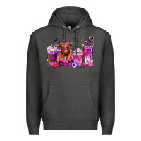 Charcoal Heather Halloween Heifer coffee cups Premium Hoodie - RanaPortraitStore