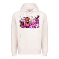 Pale Pink Halloween Heifer coffee cups Premium Hoodie - RanaPortraitStore