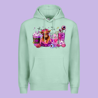 Premium Hoodie Halloween Heifer coffee cups
