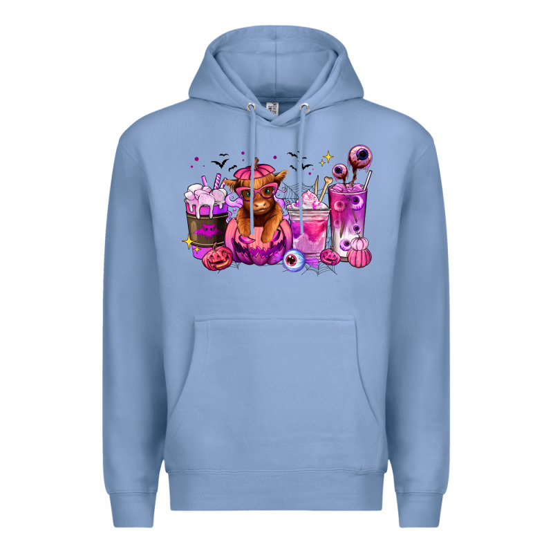 Halloween Heifer Coffee Cups Premium Hoodie by RanaPortraitStore | Teevron