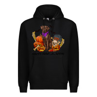 Black Happy Howl-o-ween Premium Hoodie - RanaPortraitStore
