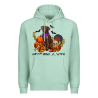 Seafoam Happy Howl-o-ween Premium Hoodie - RanaPortraitStore