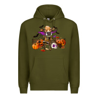 Army Green Heifer Cow Halloween Premium Hoodie - RanaPortraitStore