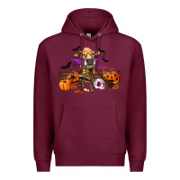 Burgundy Heifer Cow Halloween Premium Hoodie - RanaPortraitStore