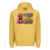 Antique Gold I herd there would be candy Heifer Premium Hoodie - RanaPortraitStore