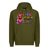 Army Green I herd there would be candy Heifer Premium Hoodie - RanaPortraitStore