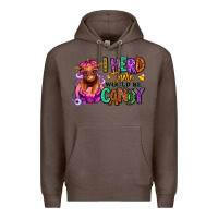 Coffee I herd there would be candy Heifer Premium Hoodie - RanaPortraitStore