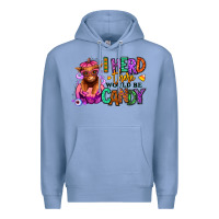 Colony Blue I herd there would be candy Heifer Premium Hoodie - RanaPortraitStore