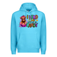 Ocean Blue I herd there would be candy Heifer Premium Hoodie - RanaPortraitStore