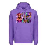 Purple I herd there would be candy Heifer Premium Hoodie - RanaPortraitStore