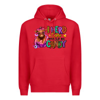 Red I herd there would be candy Heifer Premium Hoodie - RanaPortraitStore