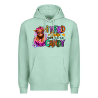 Seafoam I herd there would be candy Heifer Premium Hoodie - RanaPortraitStore