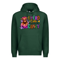 Sports Green I herd there would be candy Heifer Premium Hoodie - RanaPortraitStore
