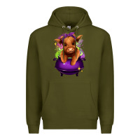 Army Green Halloween Heifer Premium Hoodie - RanaPortraitStore