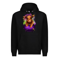 Black Halloween Heifer Premium Hoodie - RanaPortraitStore