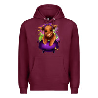 Burgundy Halloween Heifer Premium Hoodie - RanaPortraitStore
