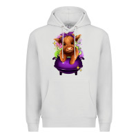 Dove Grey Halloween Heifer Premium Hoodie - RanaPortraitStore