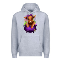 Heather Grey Halloween Heifer Premium Hoodie - RanaPortraitStore