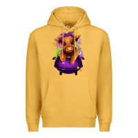 Mustard Halloween Heifer Premium Hoodie - RanaPortraitStore