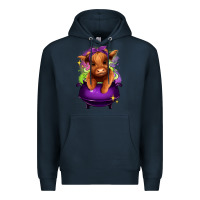 Navy Halloween Heifer Premium Hoodie - RanaPortraitStore