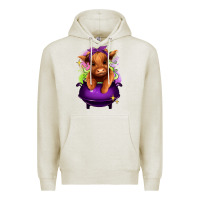 Oatmeal Heather Halloween Heifer Premium Hoodie - RanaPortraitStore