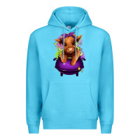 Ocean Blue Halloween Heifer Premium Hoodie - RanaPortraitStore