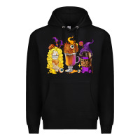 Black Halloween hocus pocus coffee cups Premium Hoodie - RanaPortraitStore