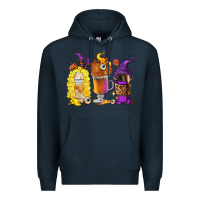 Navy Halloween hocus pocus coffee cups Premium Hoodie - RanaPortraitStore