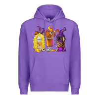 Purple Halloween hocus pocus coffee cups Premium Hoodie - RanaPortraitStore
