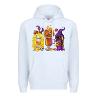 White Halloween hocus pocus coffee cups Premium Hoodie - RanaPortraitStore