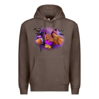 Coffee Halloween sneaker and heel afro woman Premium Hoodie - RanaPortraitStore