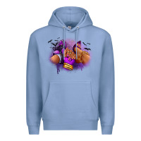 Colony Blue Halloween sneaker and heel afro woman Premium Hoodie - RanaPortraitStore