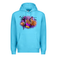 Ocean Blue Halloween sneaker and heel afro woman Premium Hoodie - RanaPortraitStore