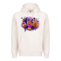 Pale Pink Halloween sneaker and heel afro woman Premium Hoodie - RanaPortraitStore