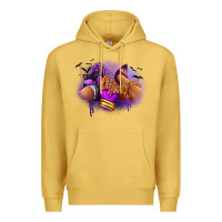 Antique Gold Halloween sneaker and heel afro woman Premium Hoodie - RanaPortraitStore