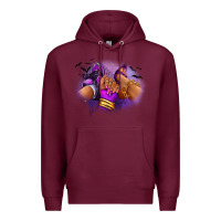 Burgundy Halloween sneaker and heel afro woman Premium Hoodie - RanaPortraitStore