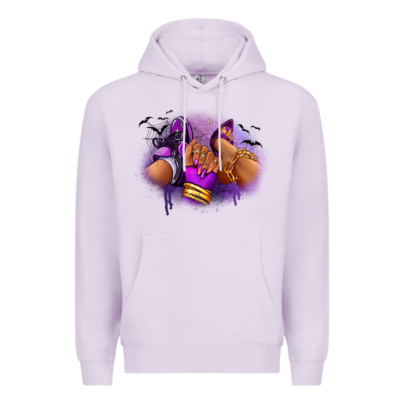 Halloween Sneaker And Heel Afro Woman Premium Hoodie by RanaPortraitStore | Teevron