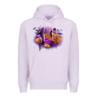 Lilac Halloween sneaker and heel afro woman Premium Hoodie - RanaPortraitStore