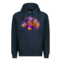 Navy Halloween sneaker and heel afro woman Premium Hoodie - RanaPortraitStore