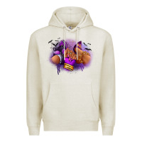Oatmeal Heather Halloween sneaker and heel afro woman Premium Hoodie - RanaPortraitStore