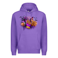 Purple Halloween sneaker and heel afro woman Premium Hoodie - RanaPortraitStore