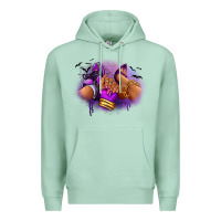 Seafoam Halloween sneaker and heel afro woman Premium Hoodie - RanaPortraitStore